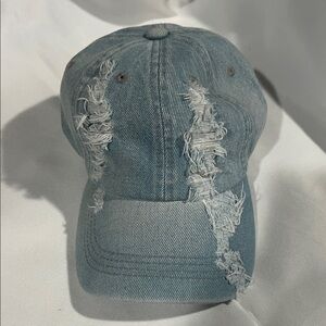 Distressed Denim‎ Cap